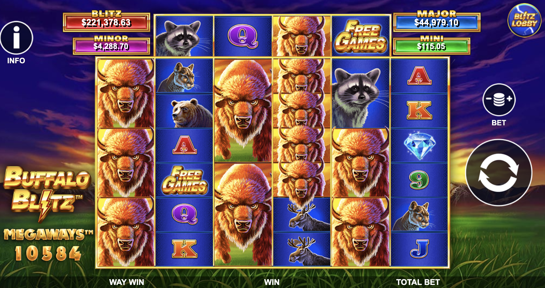 Buffalo Blitz slot is an online casino game that has captured the attention of enthusiasts worldwide. Play it in Ontario at NorthStar Bets.
