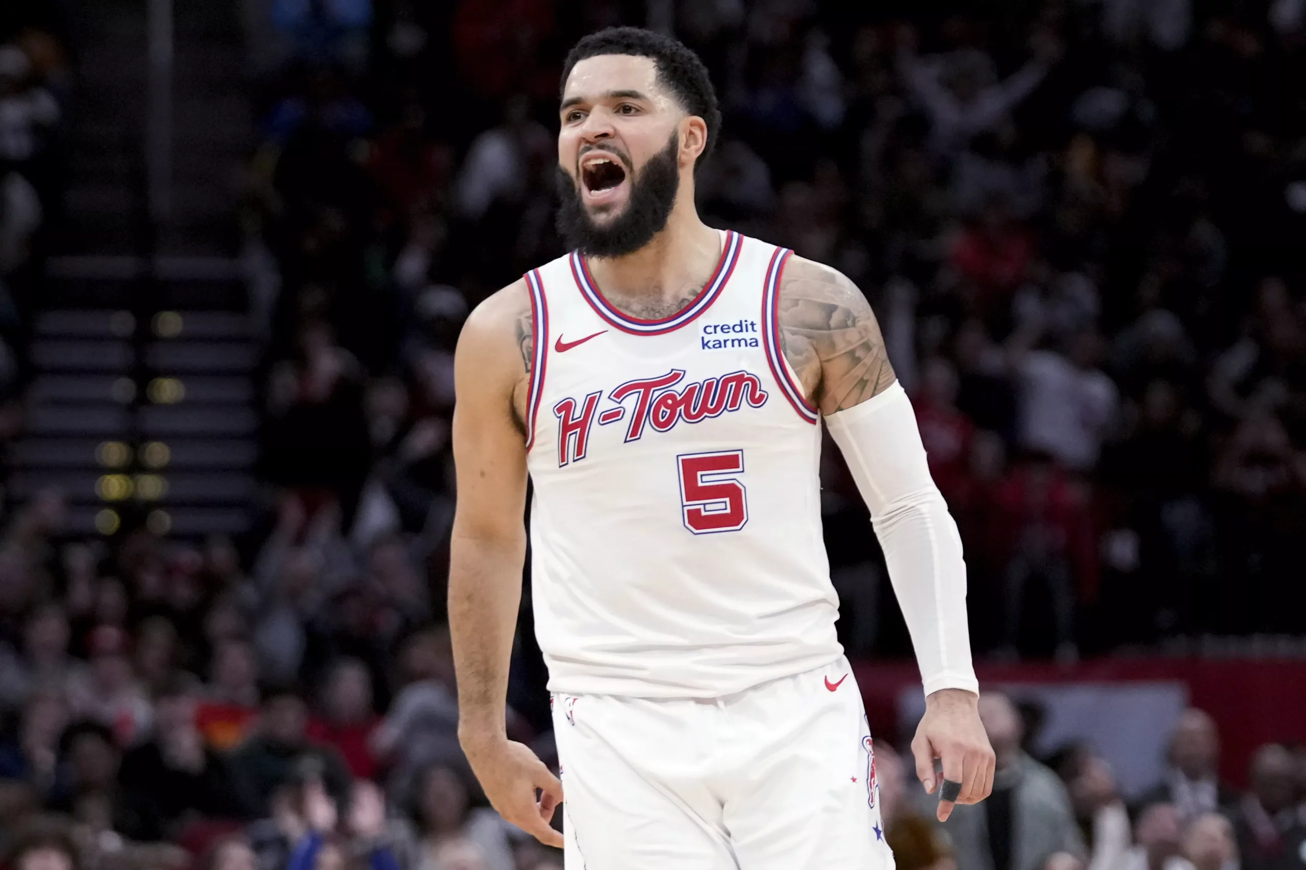VanVleet is attempting 7.6 threes per game. Photo by Eric Christian Smith/AP.