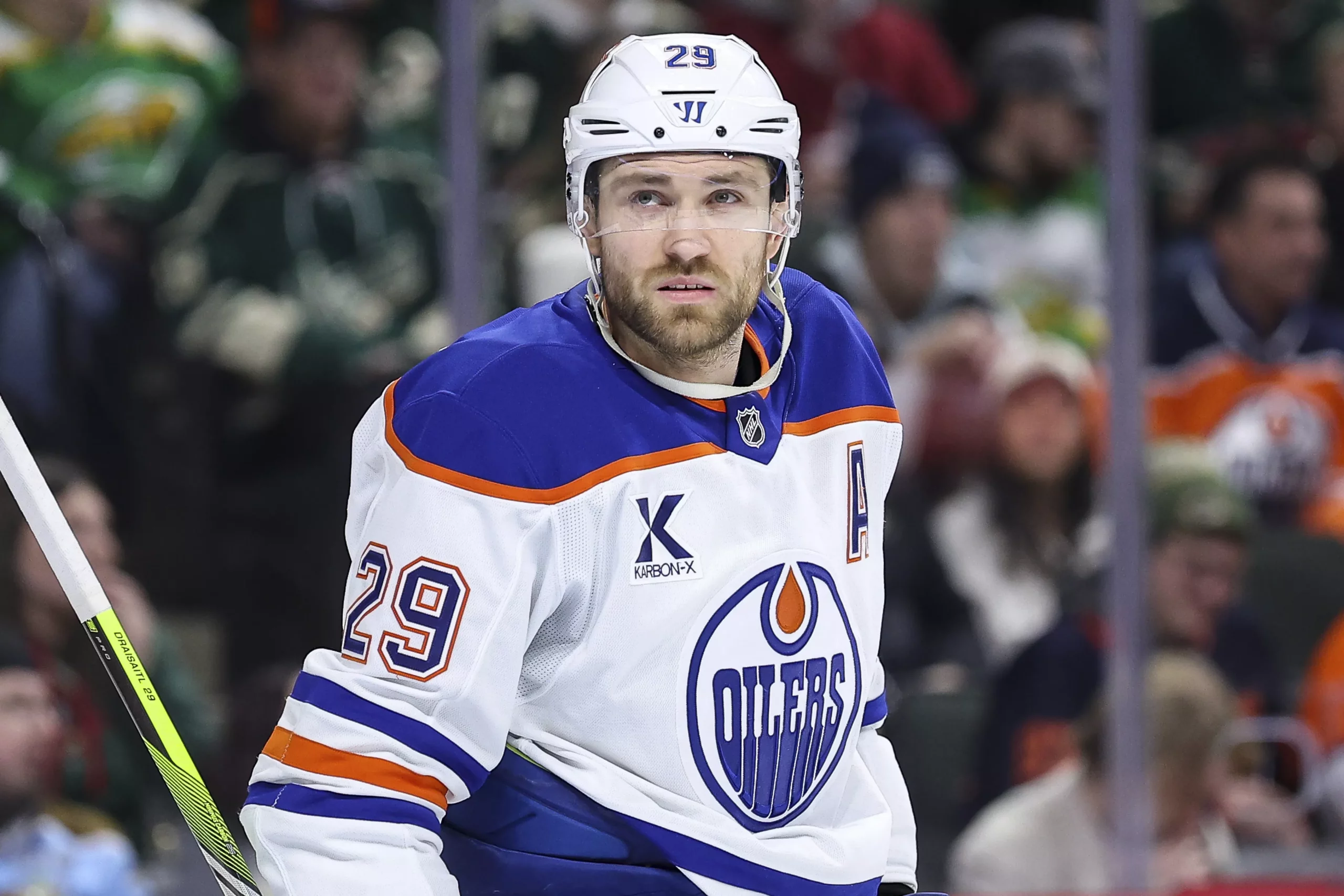 Draisaitl has 59 points in 57 career games without McDavid. Photo by Matt Krohn/AP.
