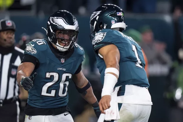 Hurts and Barkley Super Bowl picks