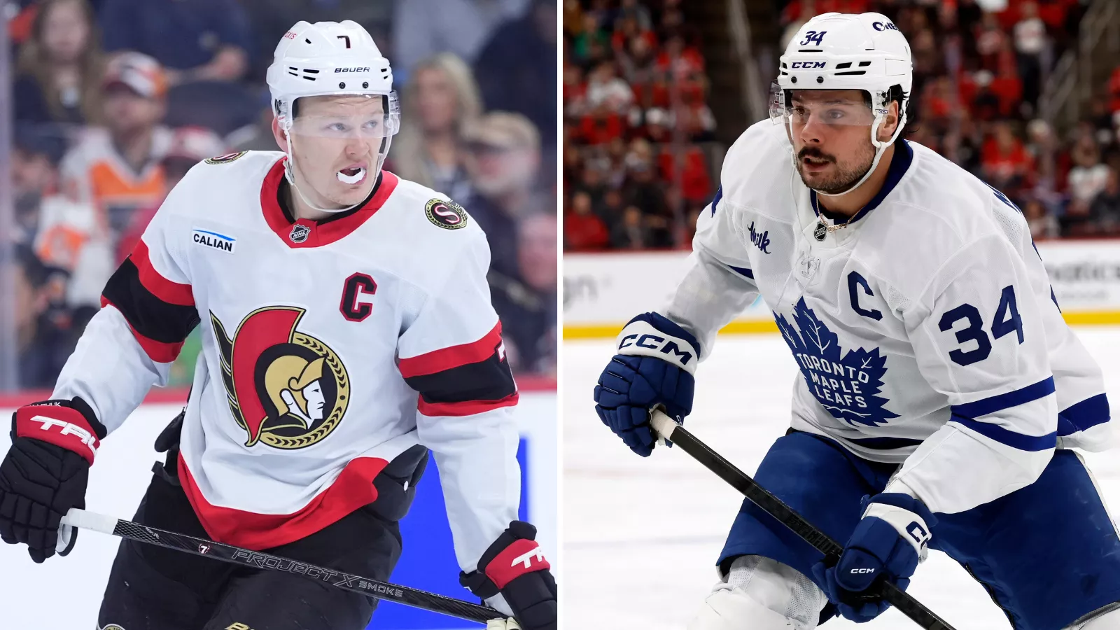 The Maple Leafs and Senators met in the first round of the 2024-25 NHL playoffs. Photos by AP.