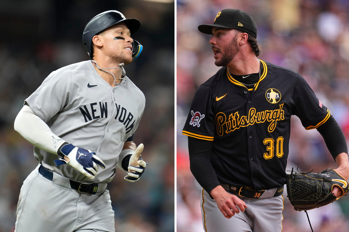Aaron Judge has more walks (28) than hits (27) since the all-star break. Photos by AP.