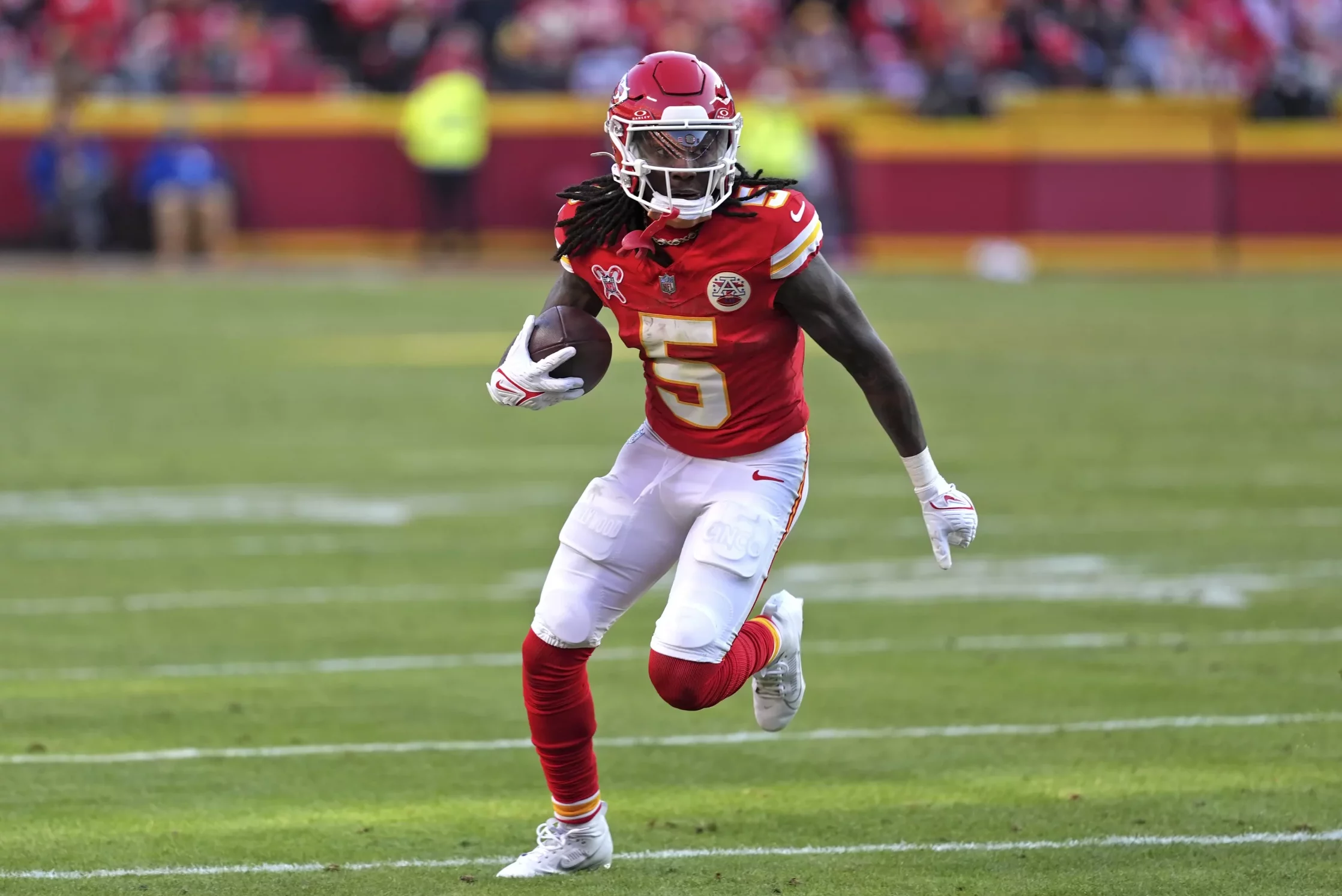 Marquise Brown saw 15 targets in two regular-season games, collecting 45-plus receiving yards in both matchups. Photo by Charlie Riedel/AP.