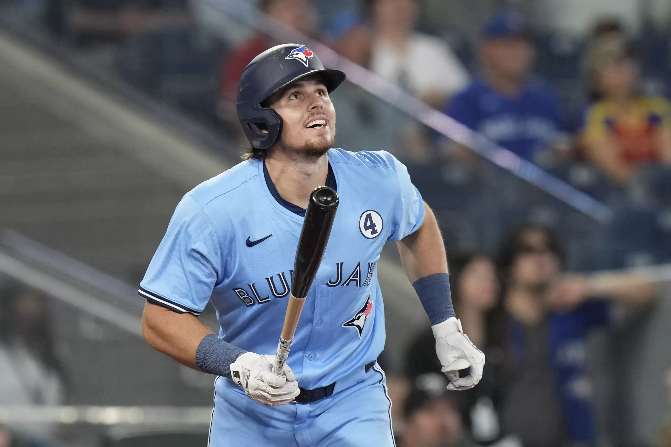 Barger went 1-for-2 with a double last night. Photo by Chris Young/AP.