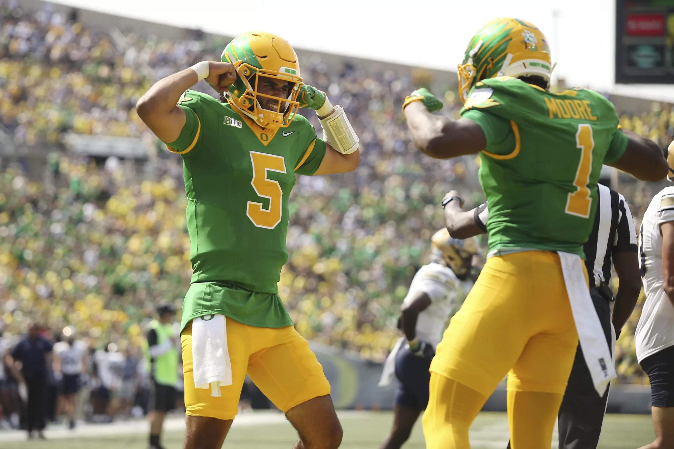 Oregon is on the short list of national championship contenders after a big win at Penn State. Photo by Lydia Ely/AP.