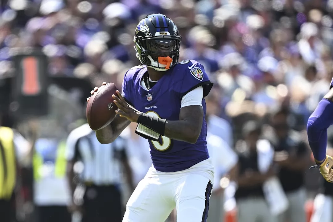 Lamar Jackson and the Baltimore Ravens play the Detroit Lions. Photo by Terrance Williams/AP.