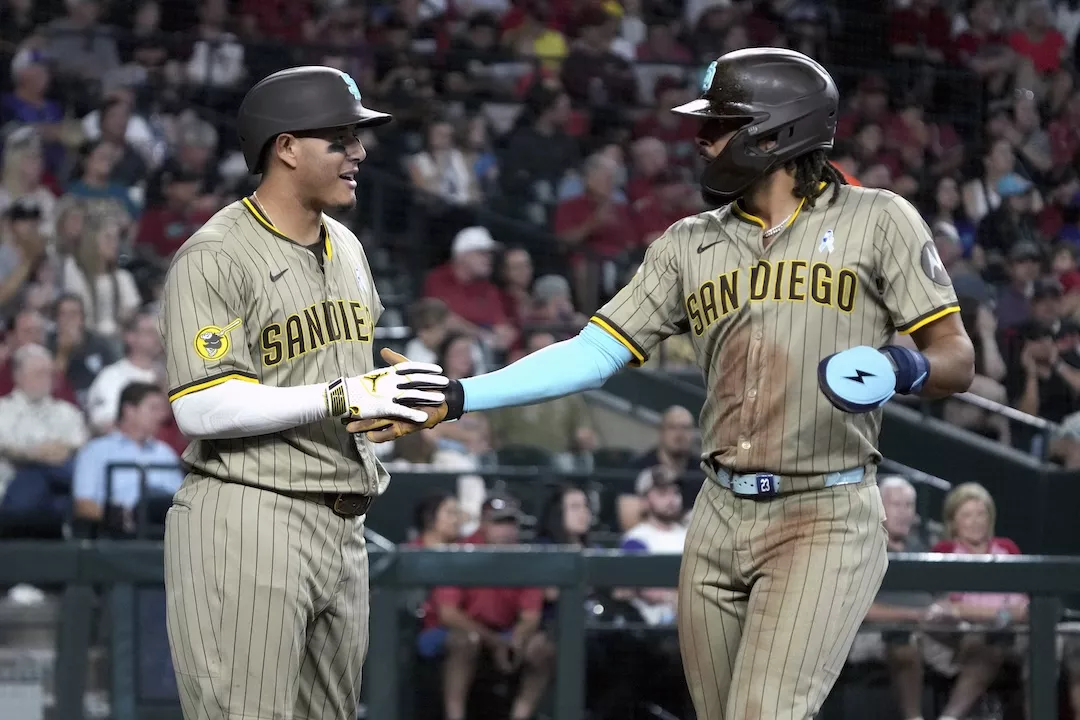 Bet on Manny Machado and Fernando Tatis Jr. to strike for the San Diego Padres. Photo by Rick Scuteri/AP.