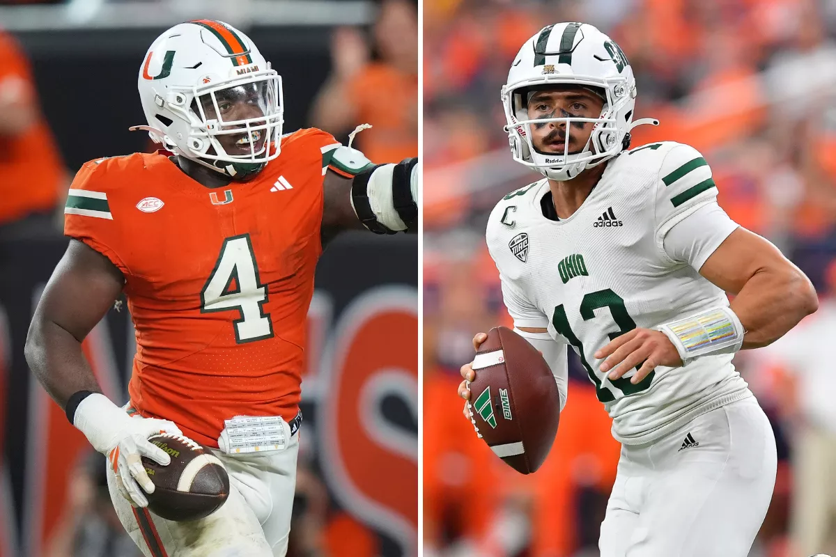 The Ohio Bobcats are 2-0 ATS vs. Power Four programs, including an outright win as underdogs against West Virginia in Week 2. Photos by AP.