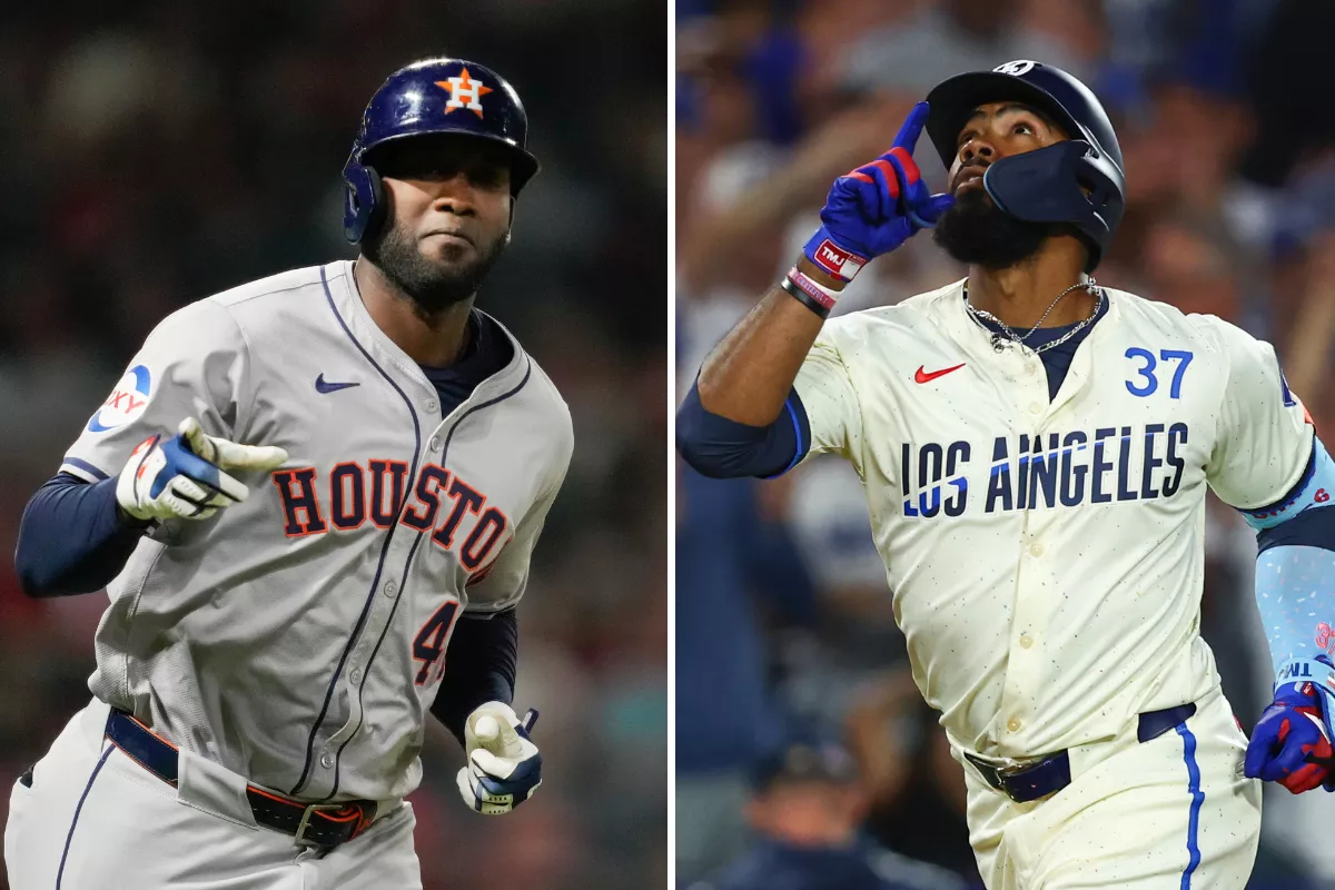 Hernandez hit two home runs on Tuesday. Photos by AP.