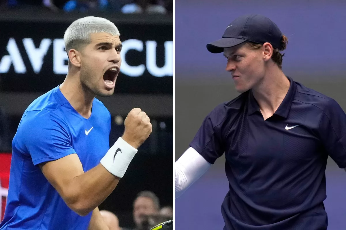 Bet on Carlos Alcaraz to beat Jannik Sinner in the ATP Finals. Photos by AP.