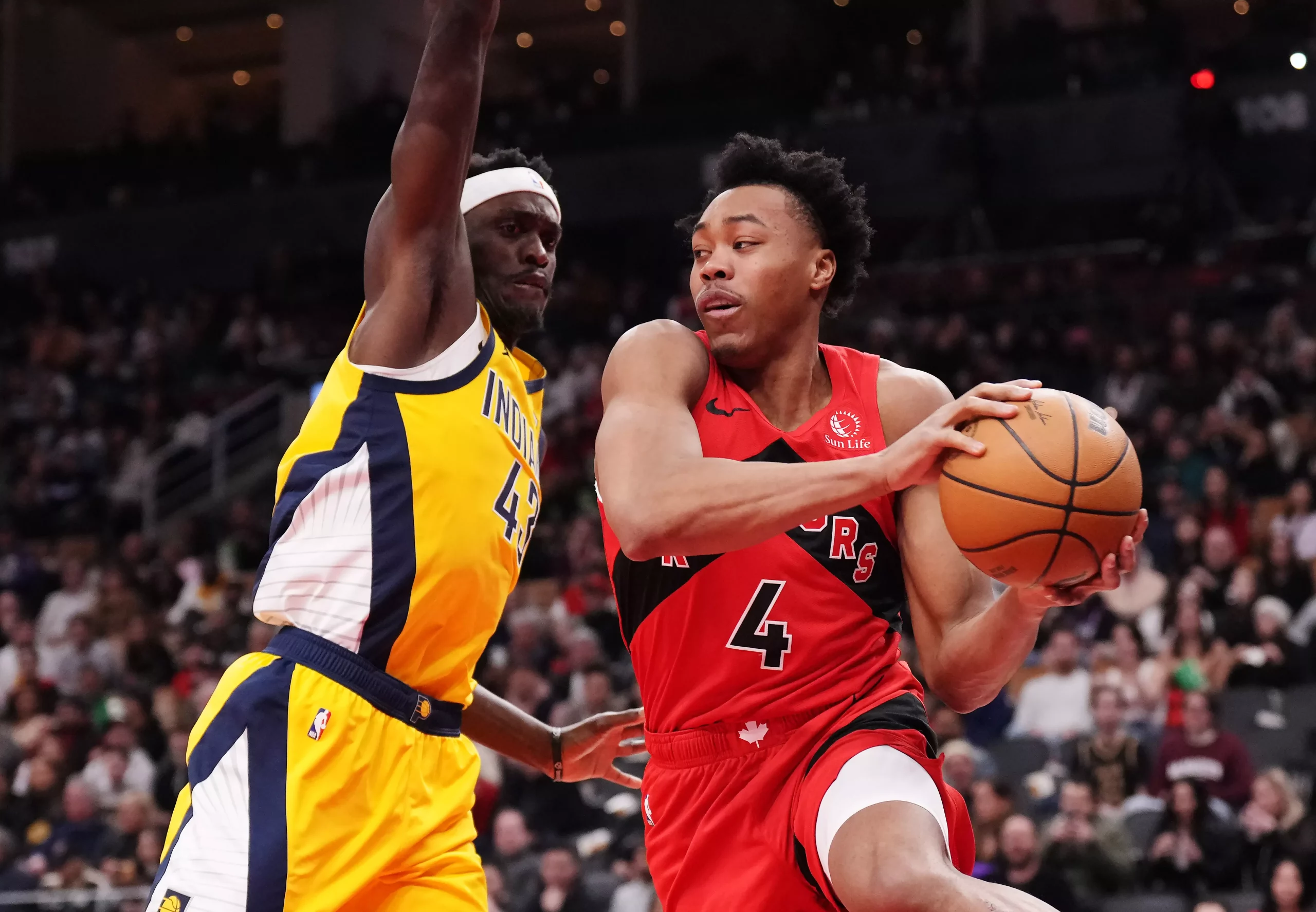 Back Barnes in these Raptors vs. Pacers prop picks! Photo by Chris Young/CP.