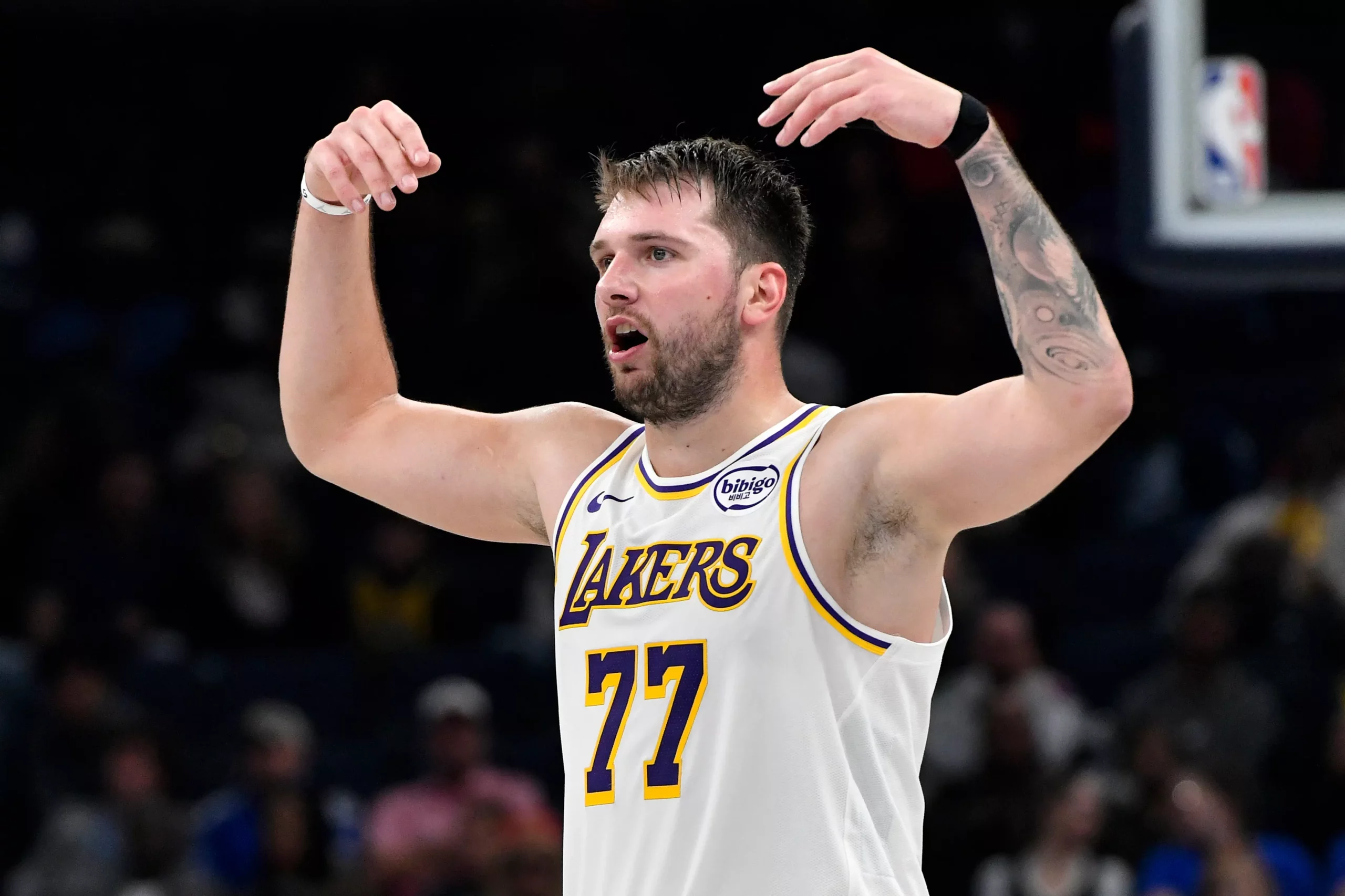 Luka Doncic is attempting 12.0 threes per game. Photo by Brandon Dill/AP.