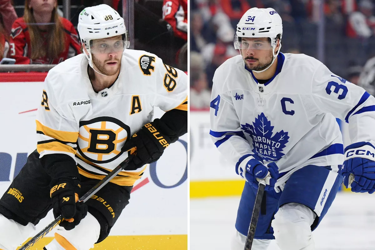 Bet on David Pastrnak and Auston Matthews to deliver. Photos by AP and The Canadian Press.