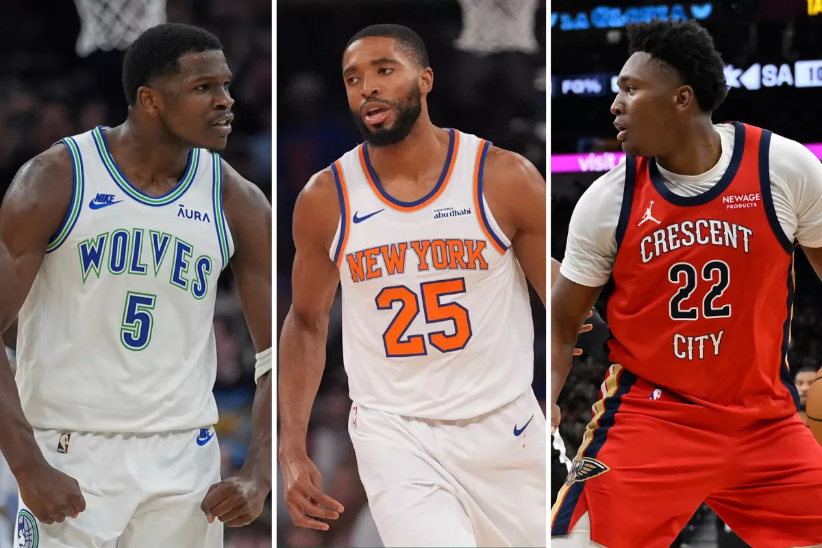 Mikal Bridges is shooting 41.7% from 3-point range this season. Photos by AP.