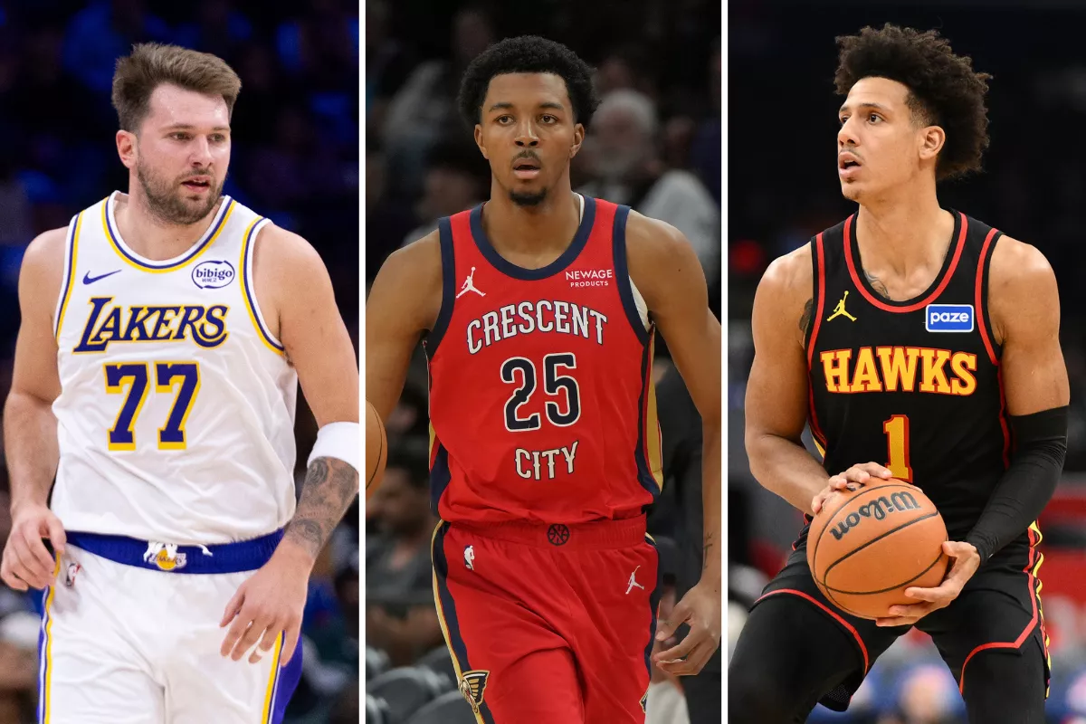 Luka Doncic is attempting 10.6 threes per game (third-most in the NBA). Photos by AP.