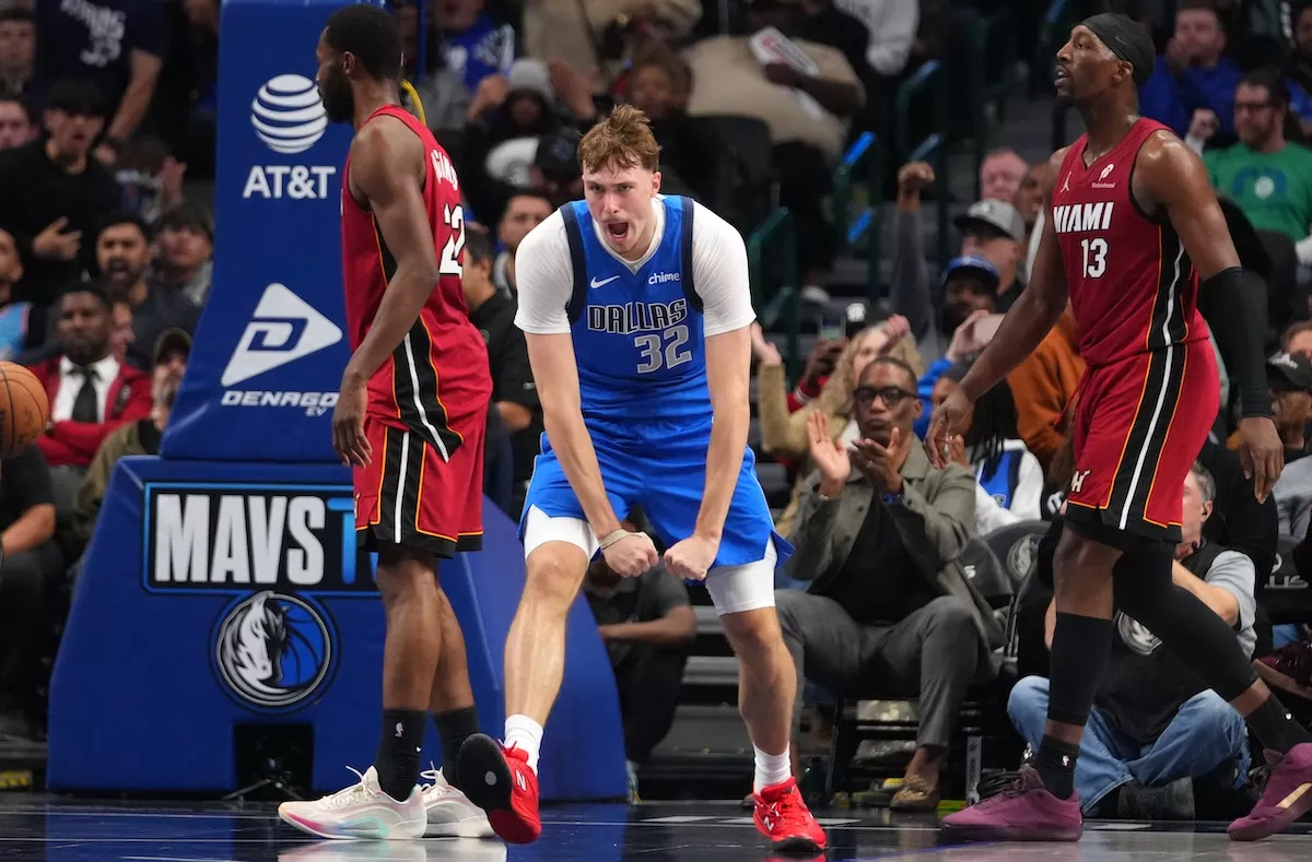 Rookie Cooper Flagg has scored 20-plus points in three straight games, all Dallas wins. Photo by Julio Cortez/AP.